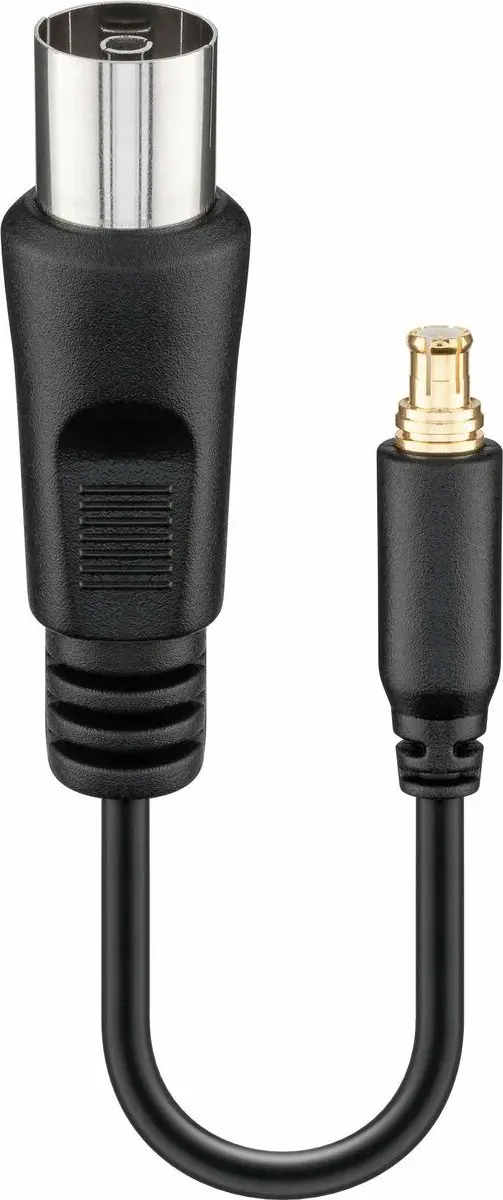 Goobay Adapter MCX M naar Coax V - 0,10m - Zwart