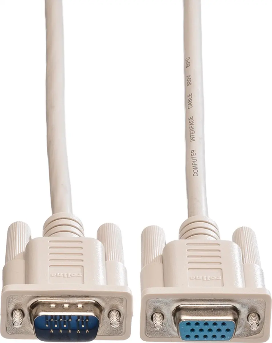Roline VGA HD15 M/F Kabel 1,8m