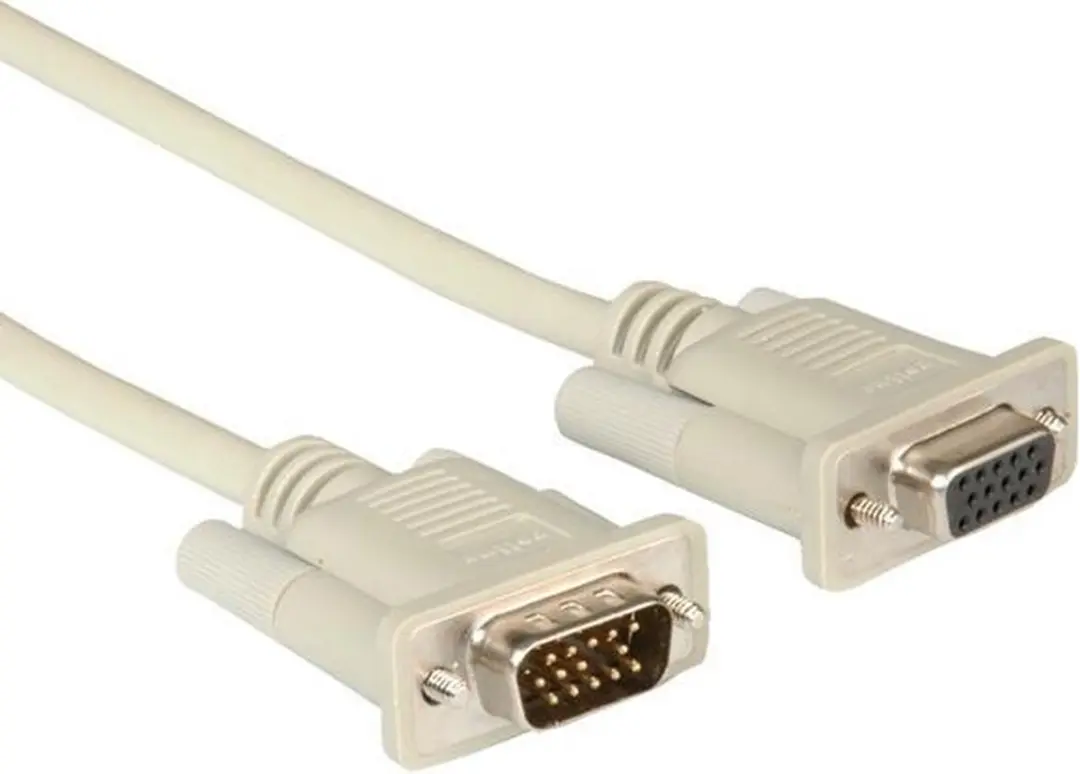 Roline VGA HD15 M/F Kabel 1,8m - Grijs