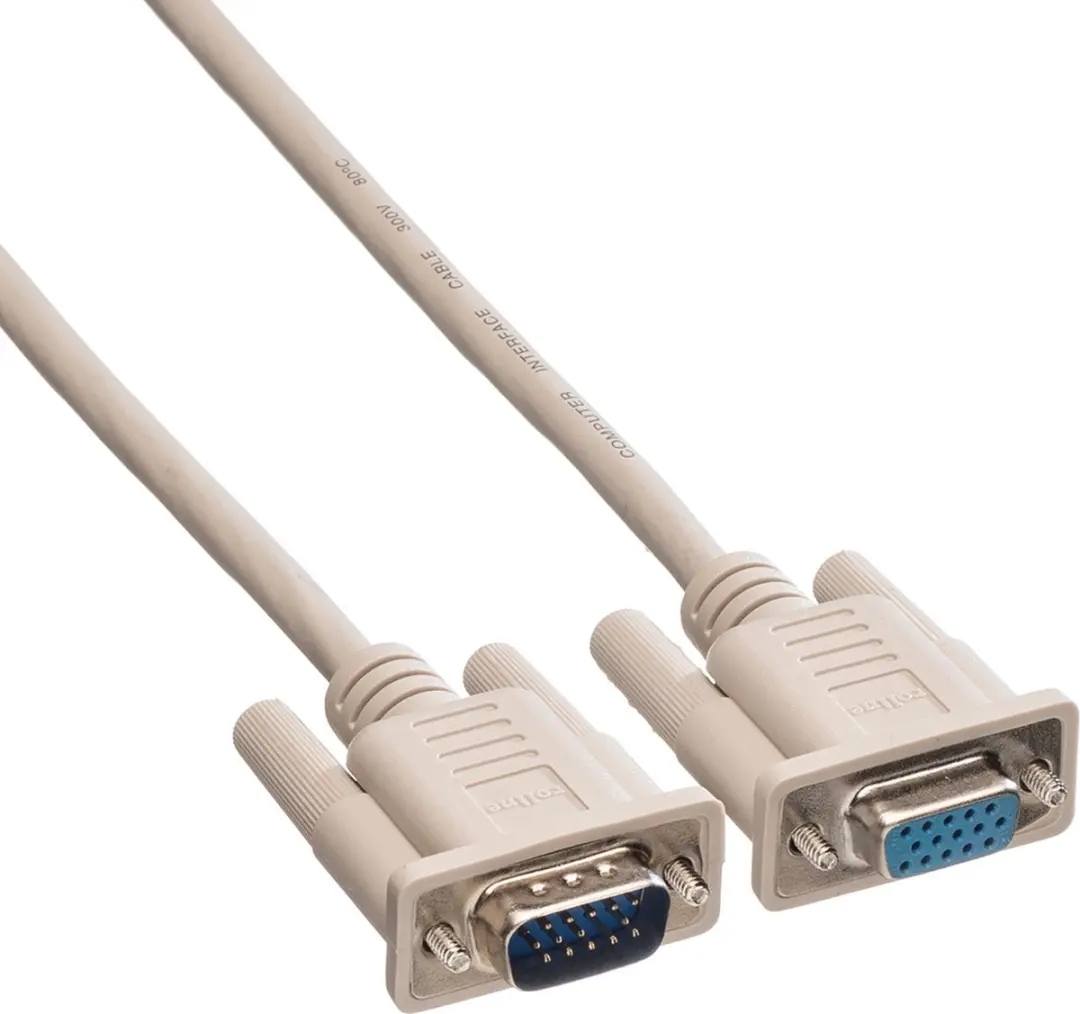 Roline VGA HD15 M/F Kabel 1,8m - Grijs