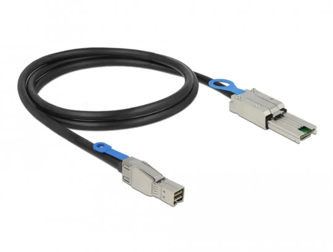 Delock Mini-SAS HD SFF-8644 naar SFF-8088 - 1m - Zwart