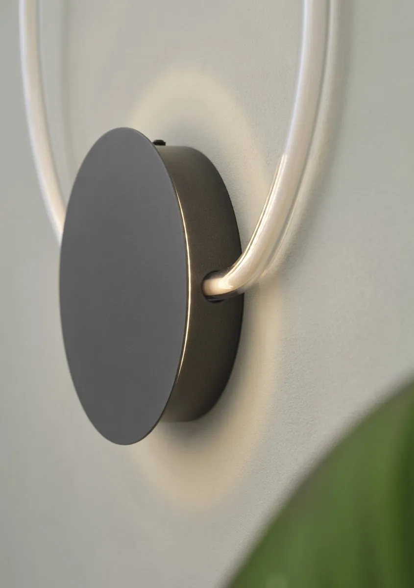 LEDVANCE Decor Aura Wandlamp 10W 830 - 800lm - Donkergrijs