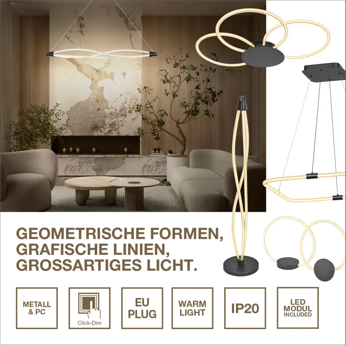 LEDVANCE Decor Aura Wandlamp 10W 830 - 800lm - Donkergrijs - afbeelding 6 van 6