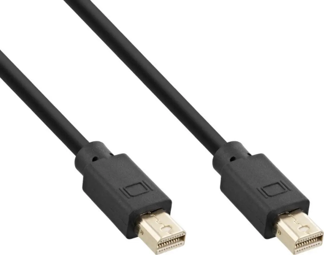 InLine Mini DisplayPort 1.4 Kabel 1m - Zwart/Goud