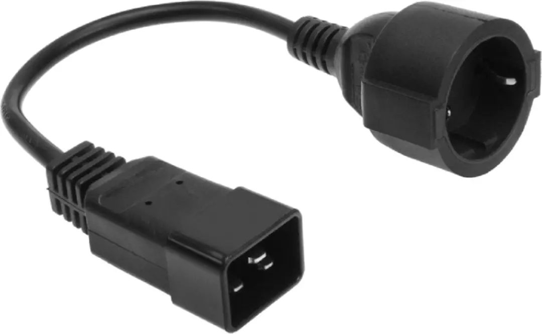 ACT Netsnoer C20 IEC 60320 - AK5251 - 0,2m - Zwart