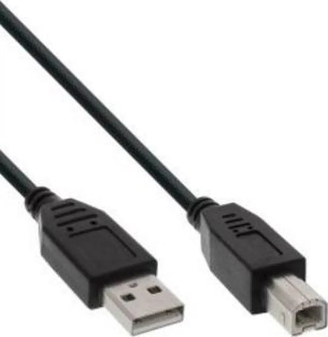 InLine 34520X USB-kabel 2m USB-A naar USB-B - Zwart