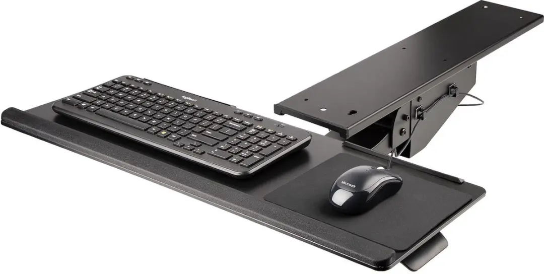 Startech KBTRAYADJ2 Uitschuifbare Toetsenbordlade - 25x65cm - Zwart