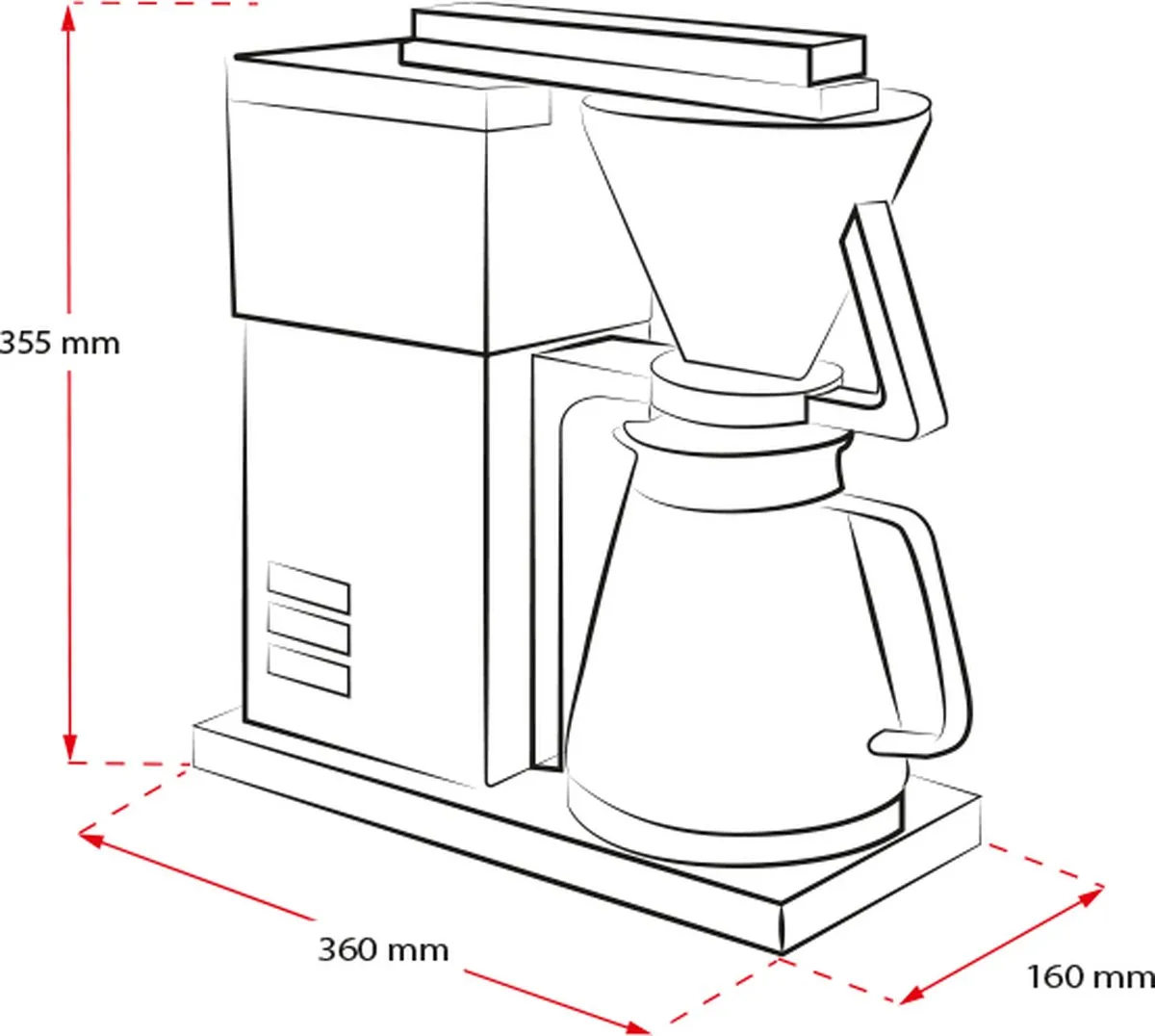 Melitta One SST Koffiemachine 6780188 - 2 Kopjes - 1,25L - RVS - afbeelding 6 van 6