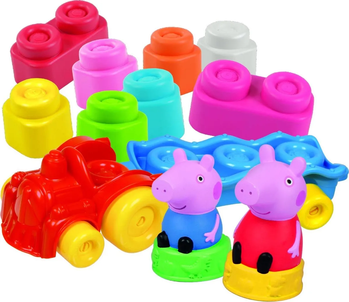 Clementoni Kleine Treinset Peppa Pig Blokkenwagen - 14 Stuks