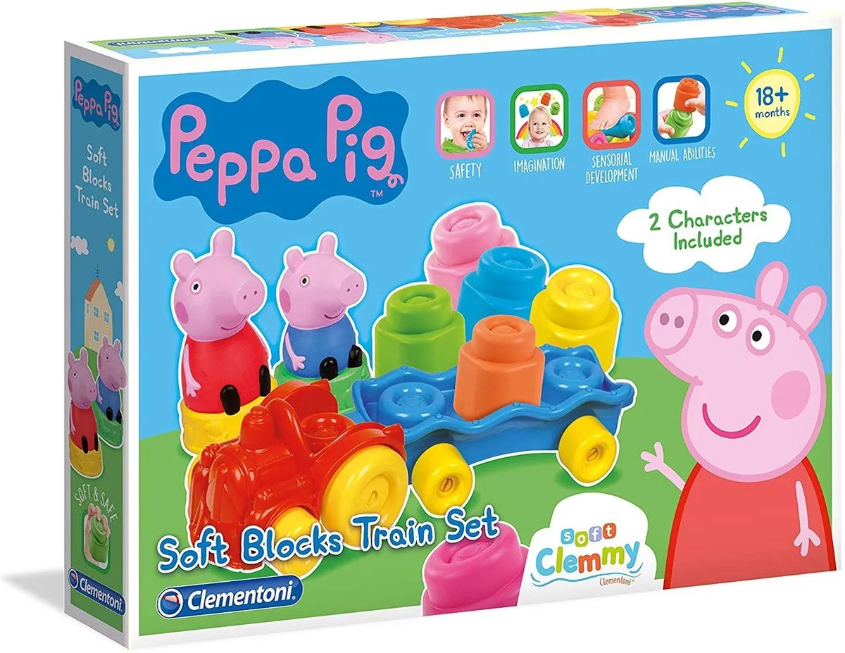 Clementoni Kleine Treinset Peppa Pig Blokkenwagen
