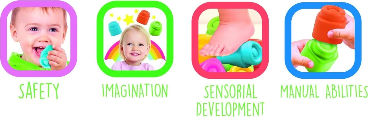 Clementoni Kleine Treinset Peppa Pig Blokkenwagen - 14 Stuks