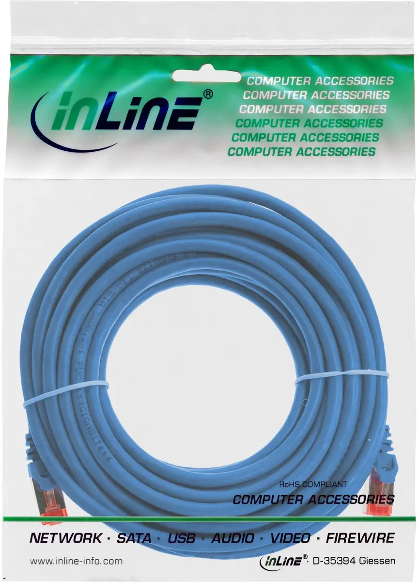 InLine Patchkabel S/FTP Cat.6 7,5m - Blauw