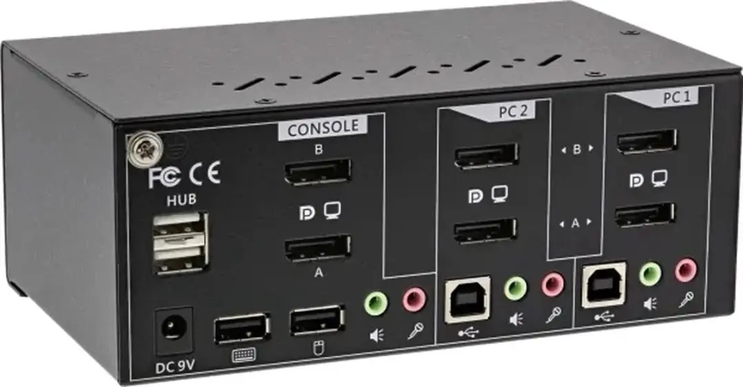 InLine 2-Poorts Desktop KVM Switch DisplayPort 1.2 - 4K - Zwart - afbeelding 6 van 6