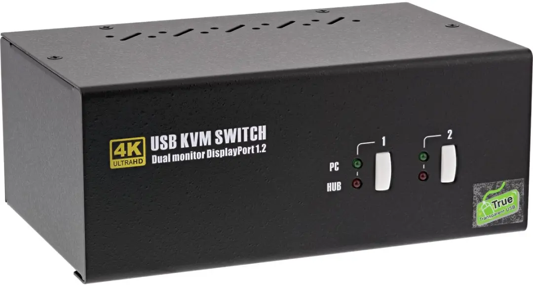 InLine 2-Poorts Desktop KVM Switch DisplayPort 1.2