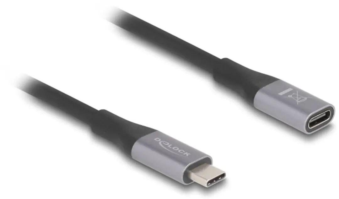 Delock USB-C Verlengkabel USB4 40Gbps PD 240W 8K 60Hz 2m