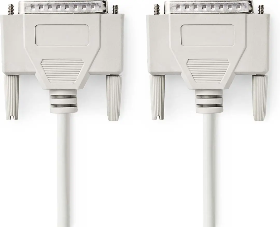 Nedis D-SUB 25-Pins Seriële Kabel 2m - Ivoor