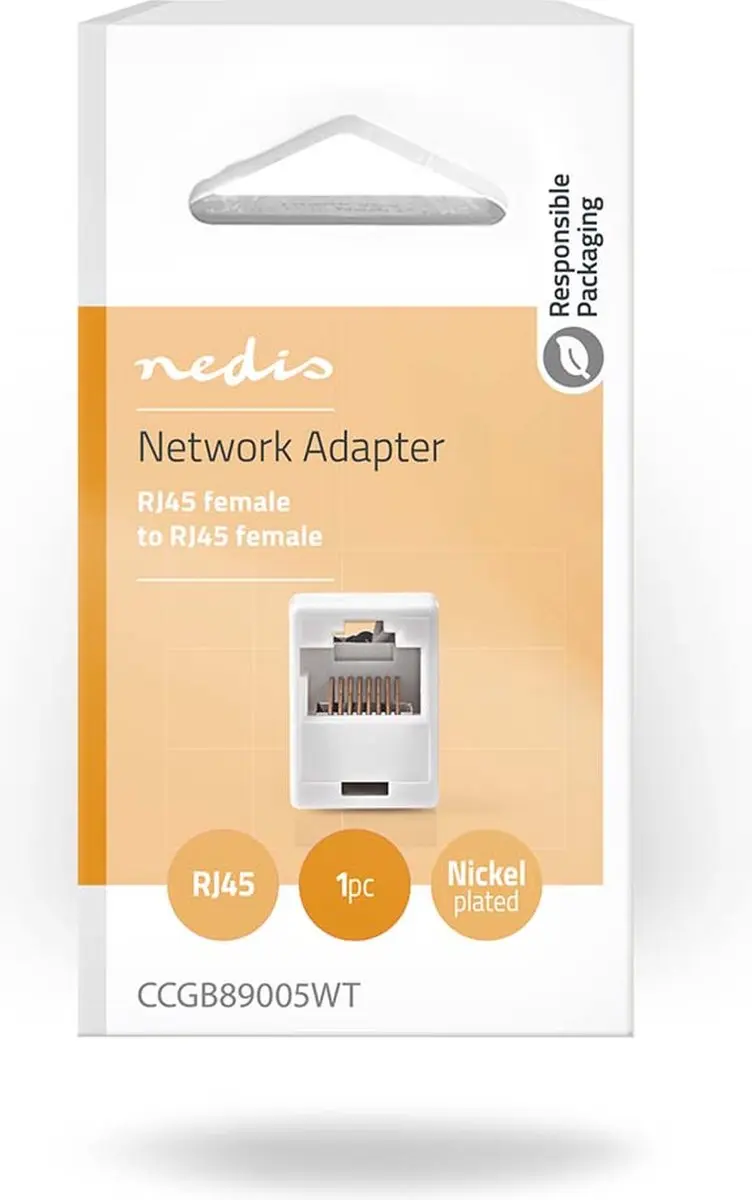 Nedis CAT5e Netwerkkoppeling RJ45 - Recht - Wit