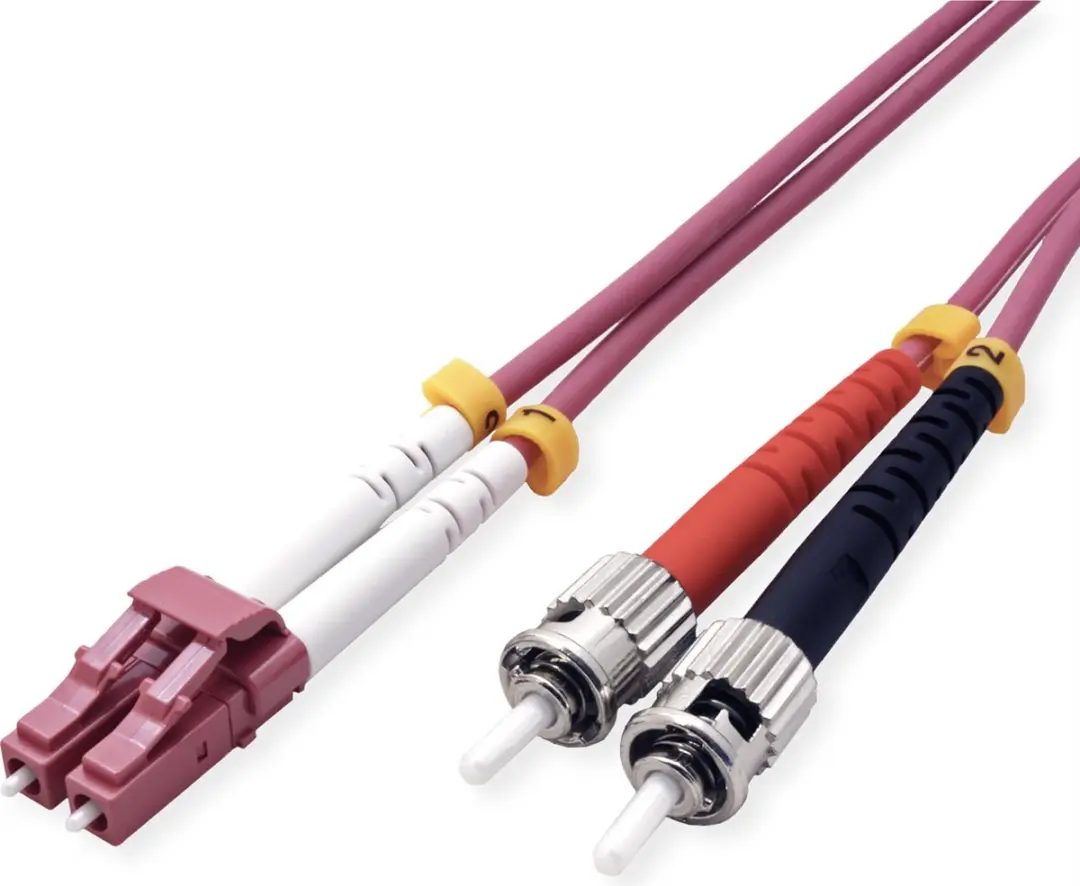 Value F.O. Kabel 50/125µm OM4 LC/ST LSOH - 1m Violet