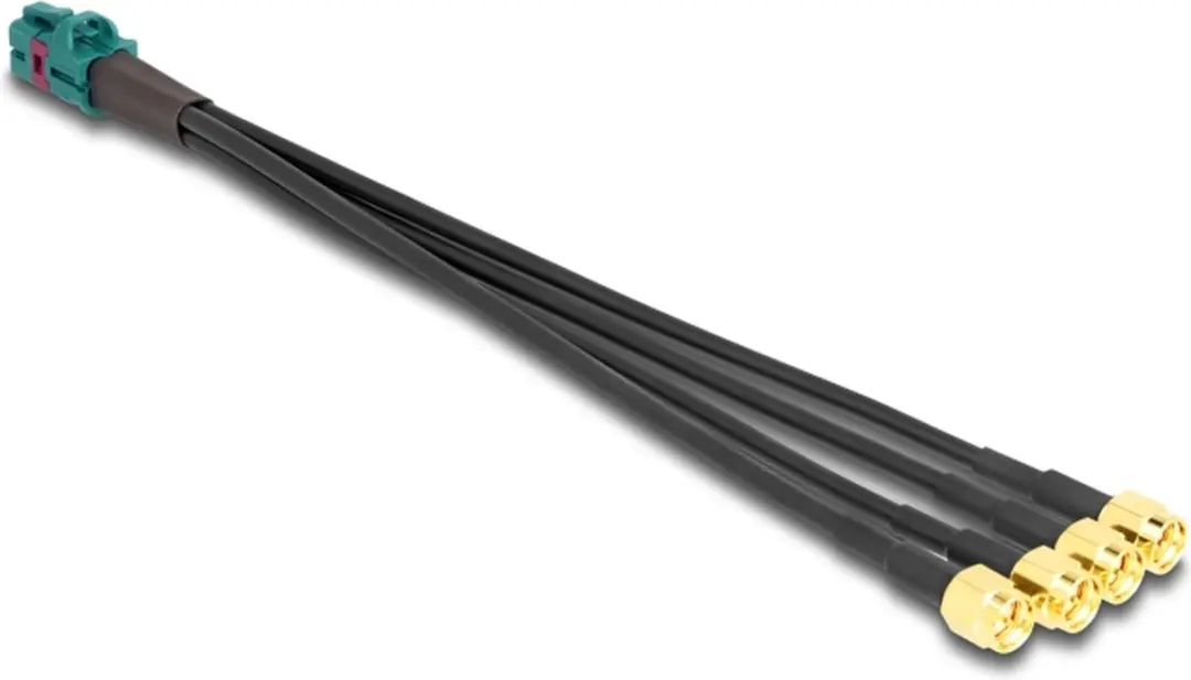 Delock Mini FAKRA Z Jack naar 4x SMA B-Type Kabel - Zwart