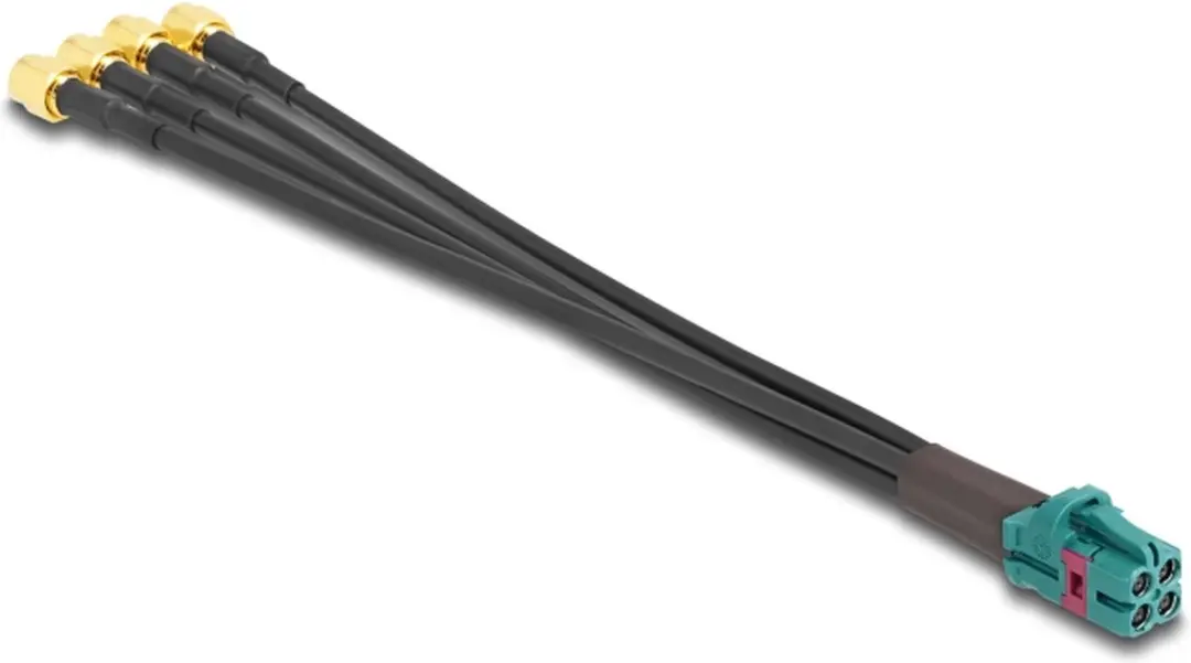 Delock Mini FAKRA Z Jack naar 4x SMA B-Type Kabel - Zwart