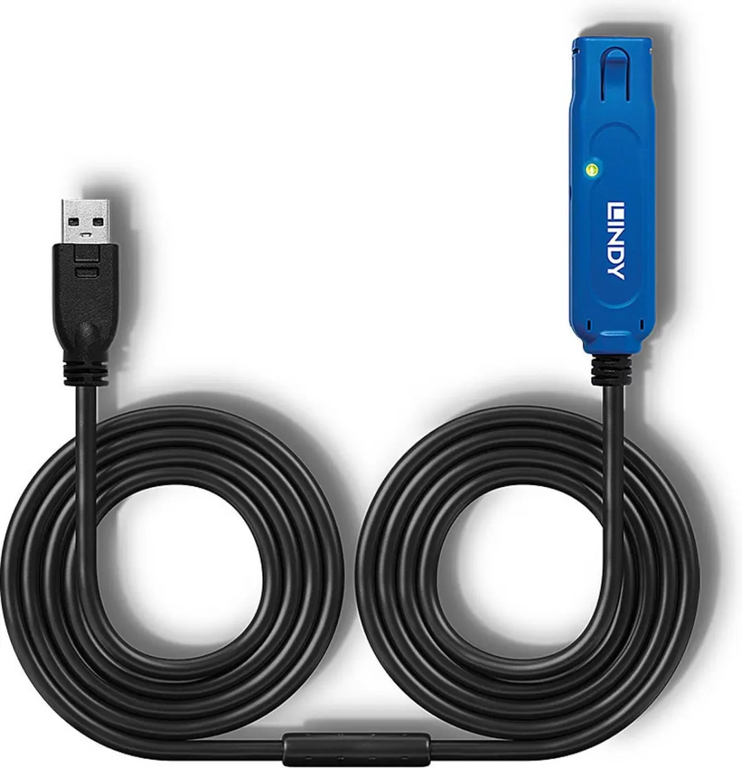 Lindy USB 3.0 Aktivverlenging Pro 10m - Zwart