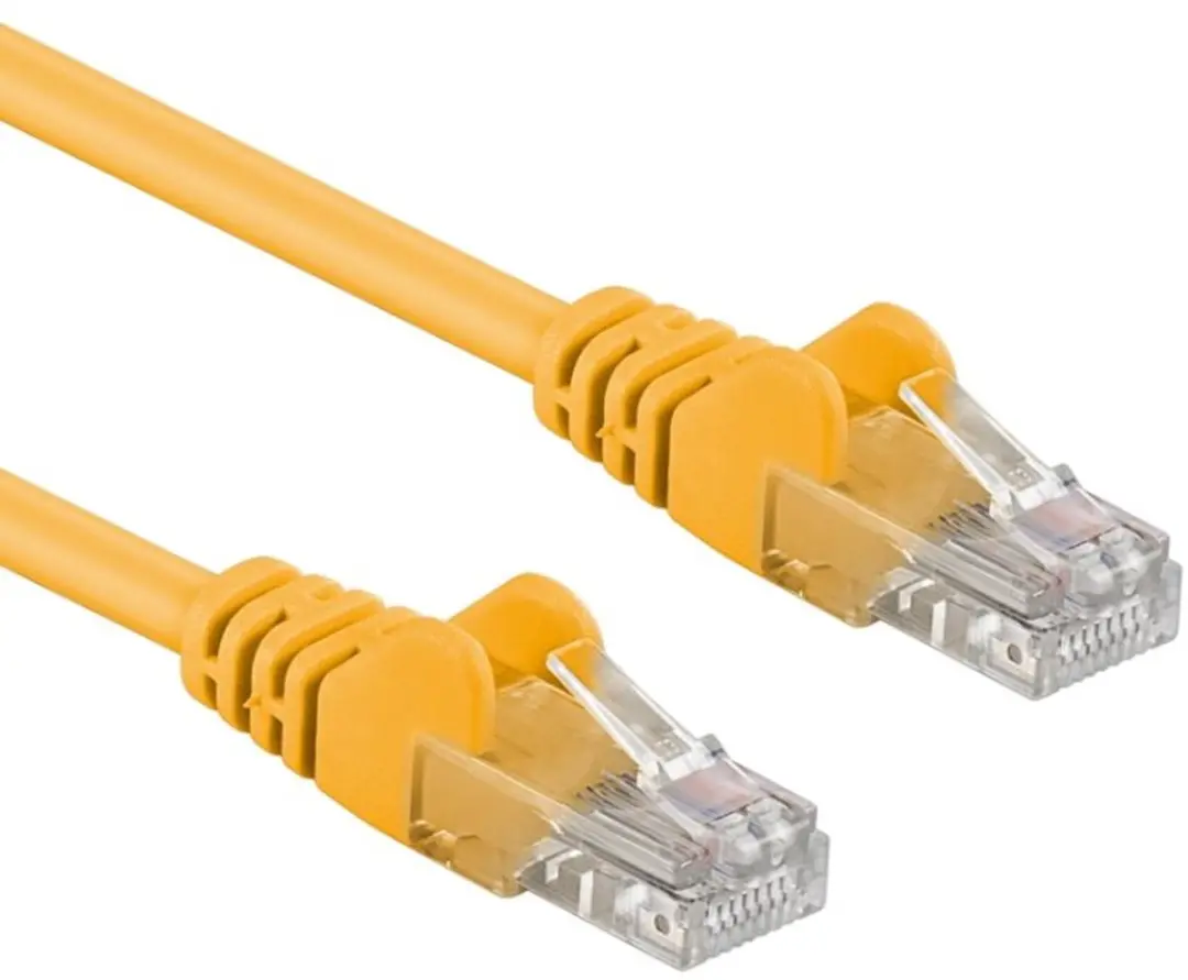 ACT Gele CAT6A Patchkabel 0,25m - Snagless RJ45