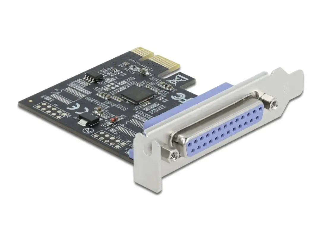 Delock PCI Express Parallel IEEE1284 Kaart - Blauw/Zilver/Zwart