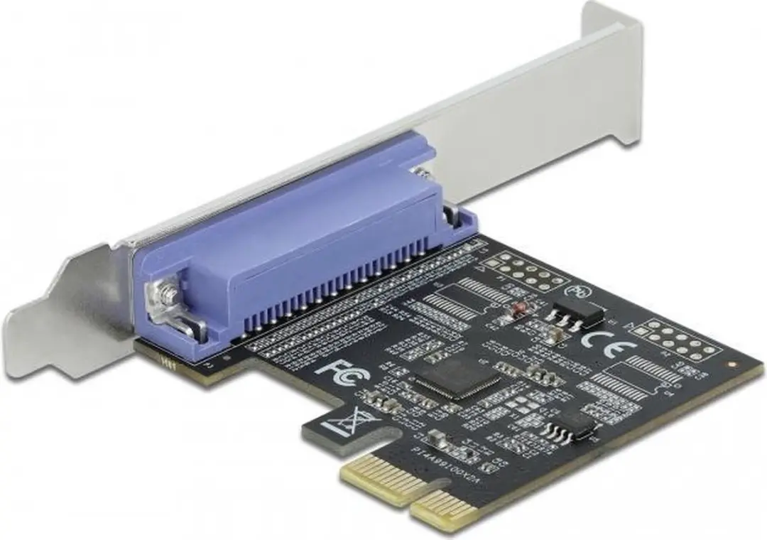 Delock PCI Express Parallel IEEE1284 Kaart - Blauw/Zilver/Zwart