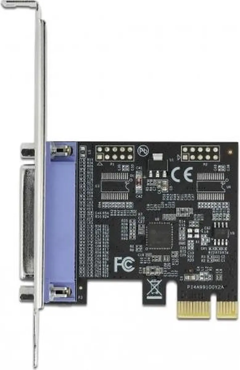 Delock PCI Express Parallel IEEE1284 Kaart - Blauw/Zilver/Zwart