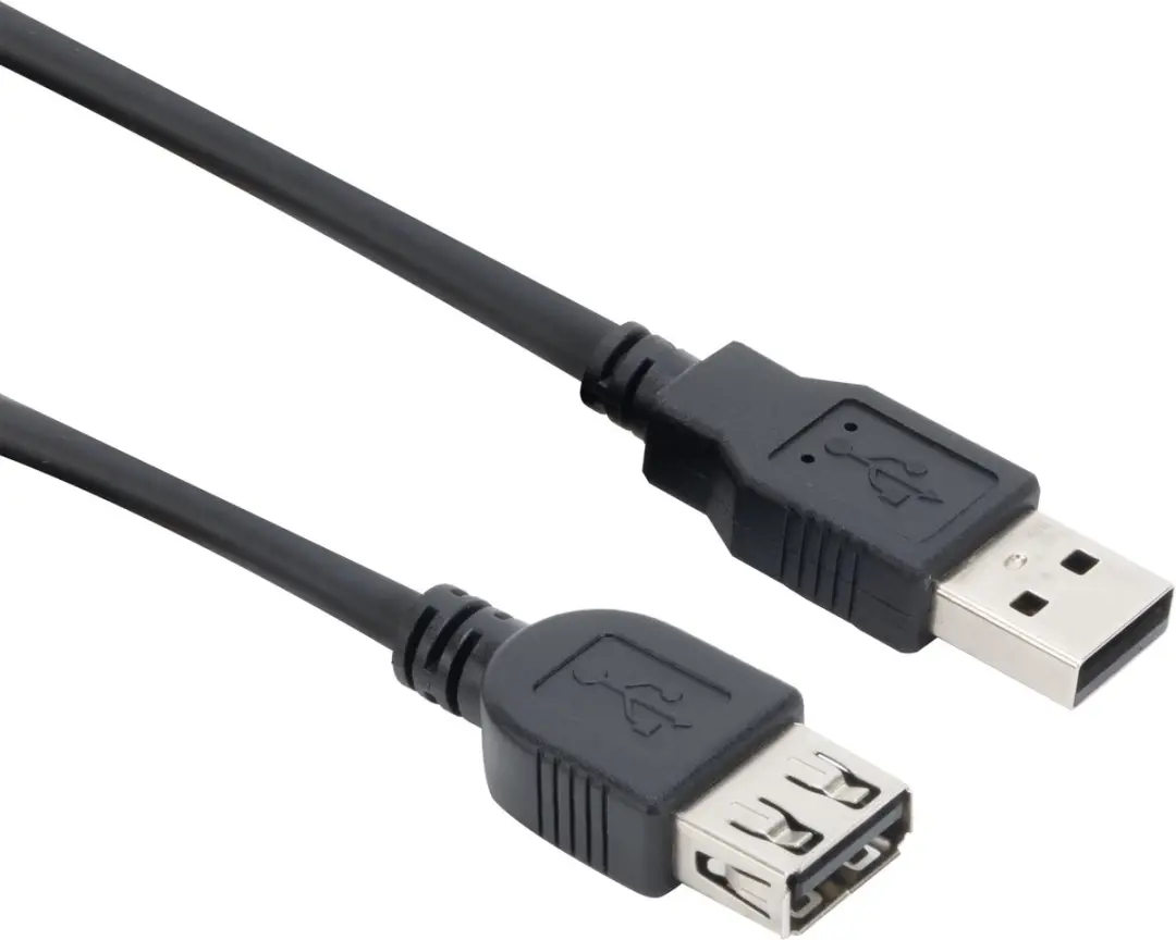 ACT SB2218 USB 2.0 Kabel A-male naar A-vrouw - 0,50m - Zwart