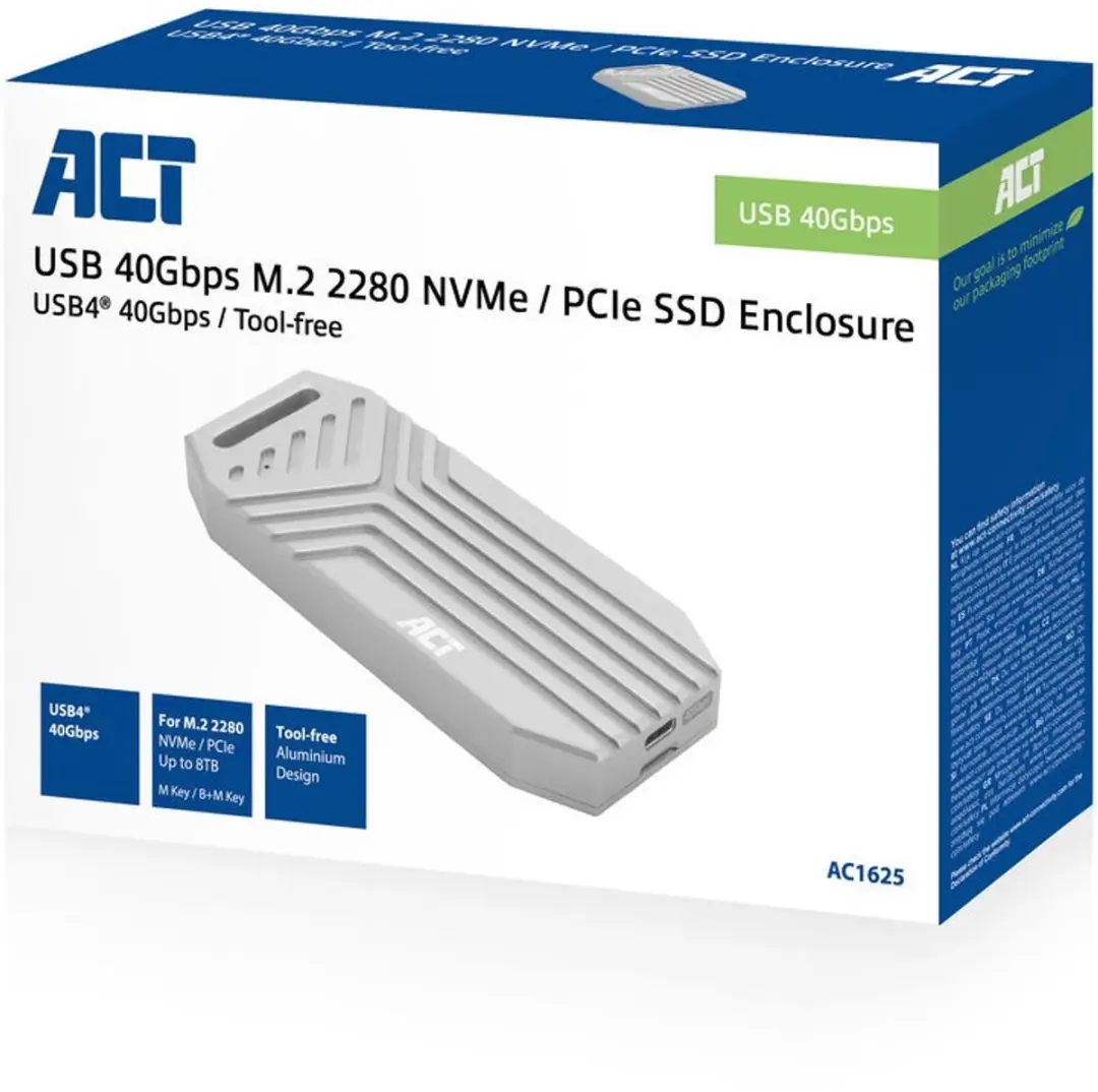 ACT AC1625 M.2 2280 NVMe SSD Behuizing - Aluminium - afbeelding 6 van 6