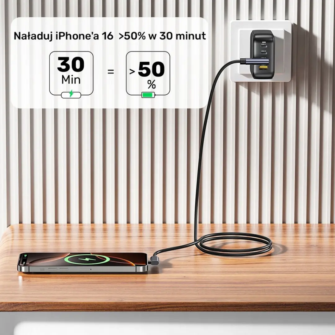 Unitek USB-C naar USB-C PD Kabel 100W 90° - 1m - Zwart