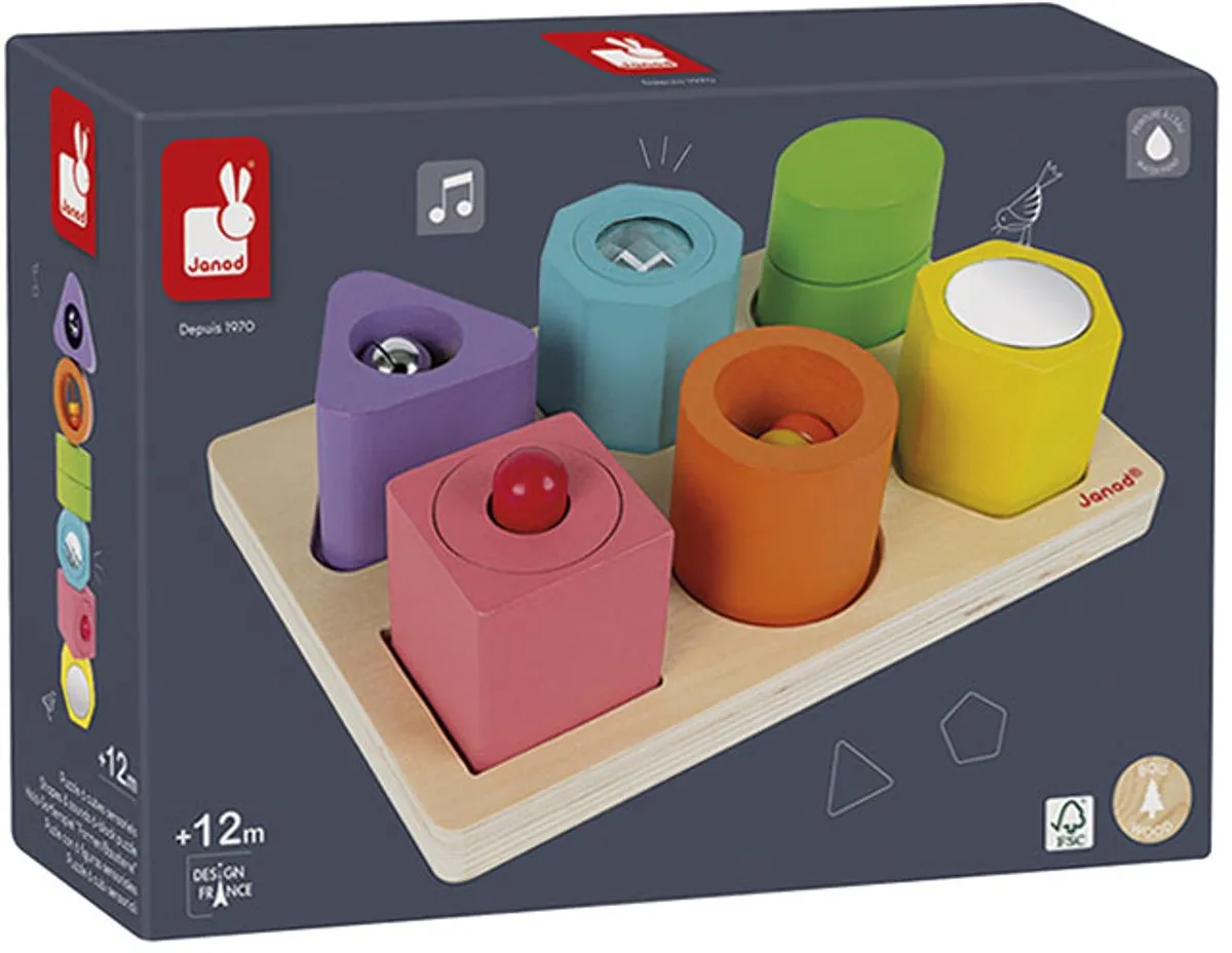 Janod I Wood 5332 Vorm En Geluid Puzzel
