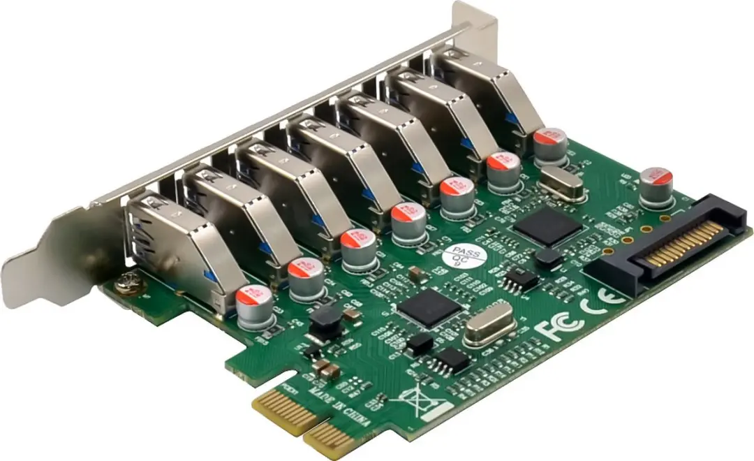 InLine VL805 USB 3.2 PCIe Interfacekaart - 7x USB-A - Zilver - afbeelding 6 van 6