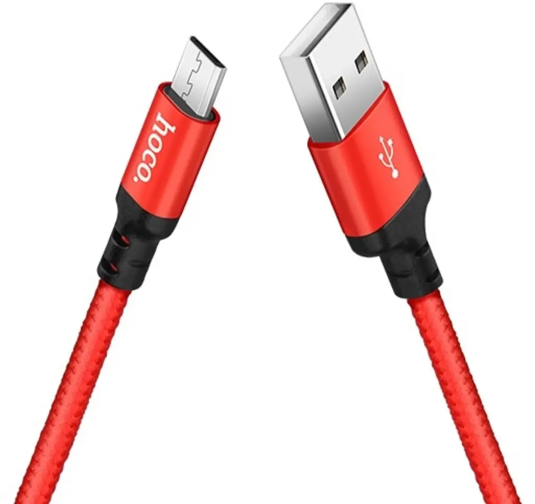 Hoco USB naar Micro USB Kabel - 2m - Rood