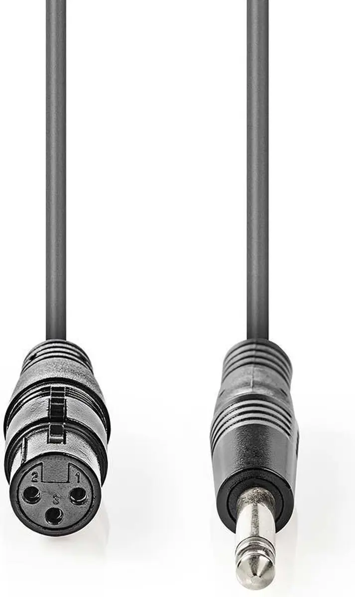 Nedis XLR 3-Pins Audiokabel 10m - Donkergrijs - afbeelding 6 van 6