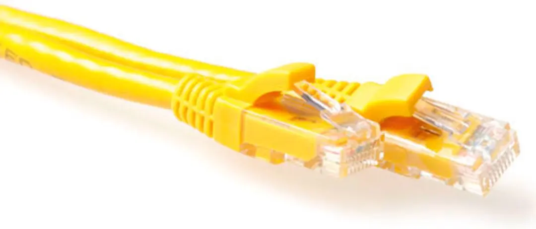 ACT Gele CAT6A Patchkabel 1,5m - Snagless RJ45