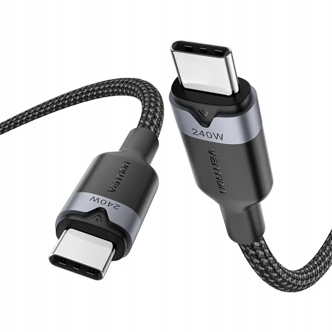Ventie USB-C 2.0 Kabel 240W PD 5A 1m Zwart