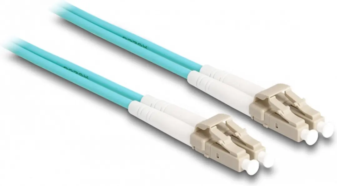 Delock LC Duplex OM3 2m Glasvezelkabel - Aqua - Metaalbewapend