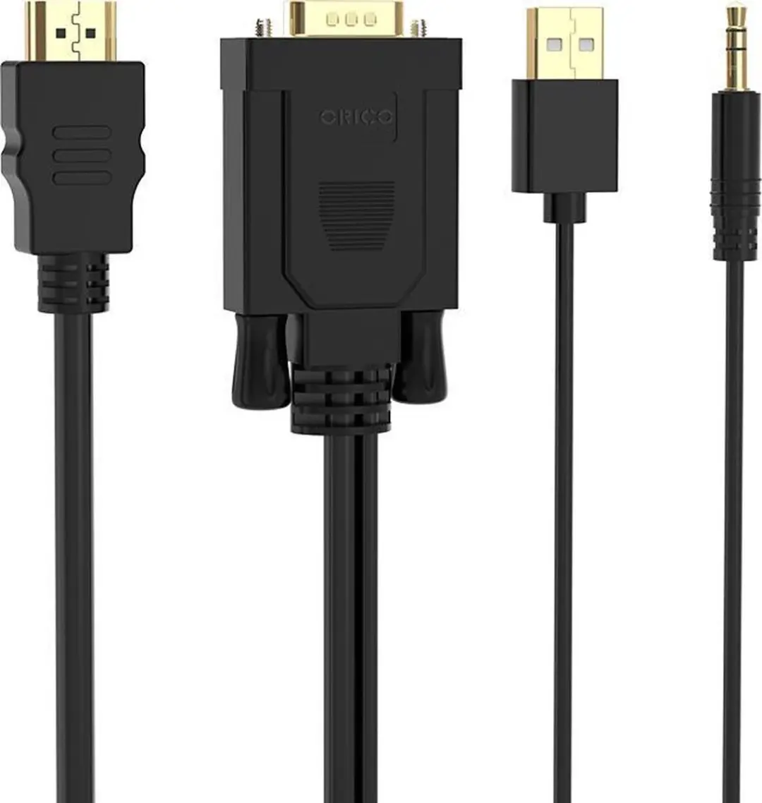 ORICO VGA naar HDMI Kabel 2M - 1920x1080 @60Hz - Zwart