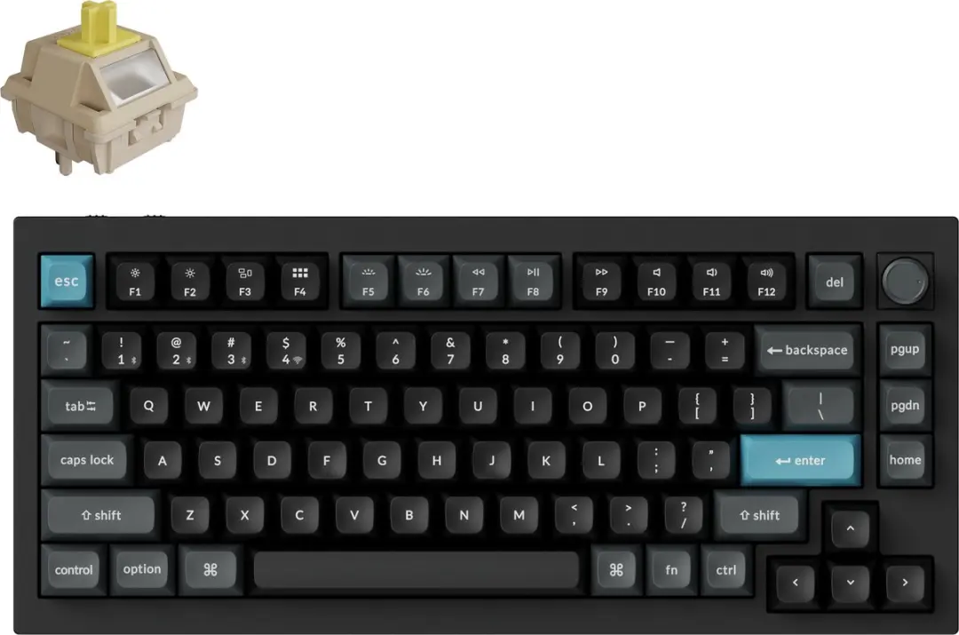 Keychron Q1 Ultra Q1U-M4 Mechanisch Toetsenbord - 75% - Banana Switch - Zwart