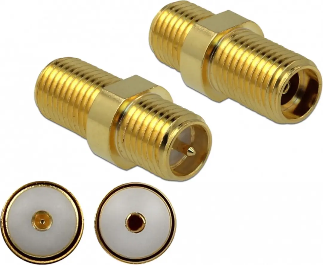 Delock RP-SMA naar SMA Adapter - 50 Ohm 3 GHz - Goud