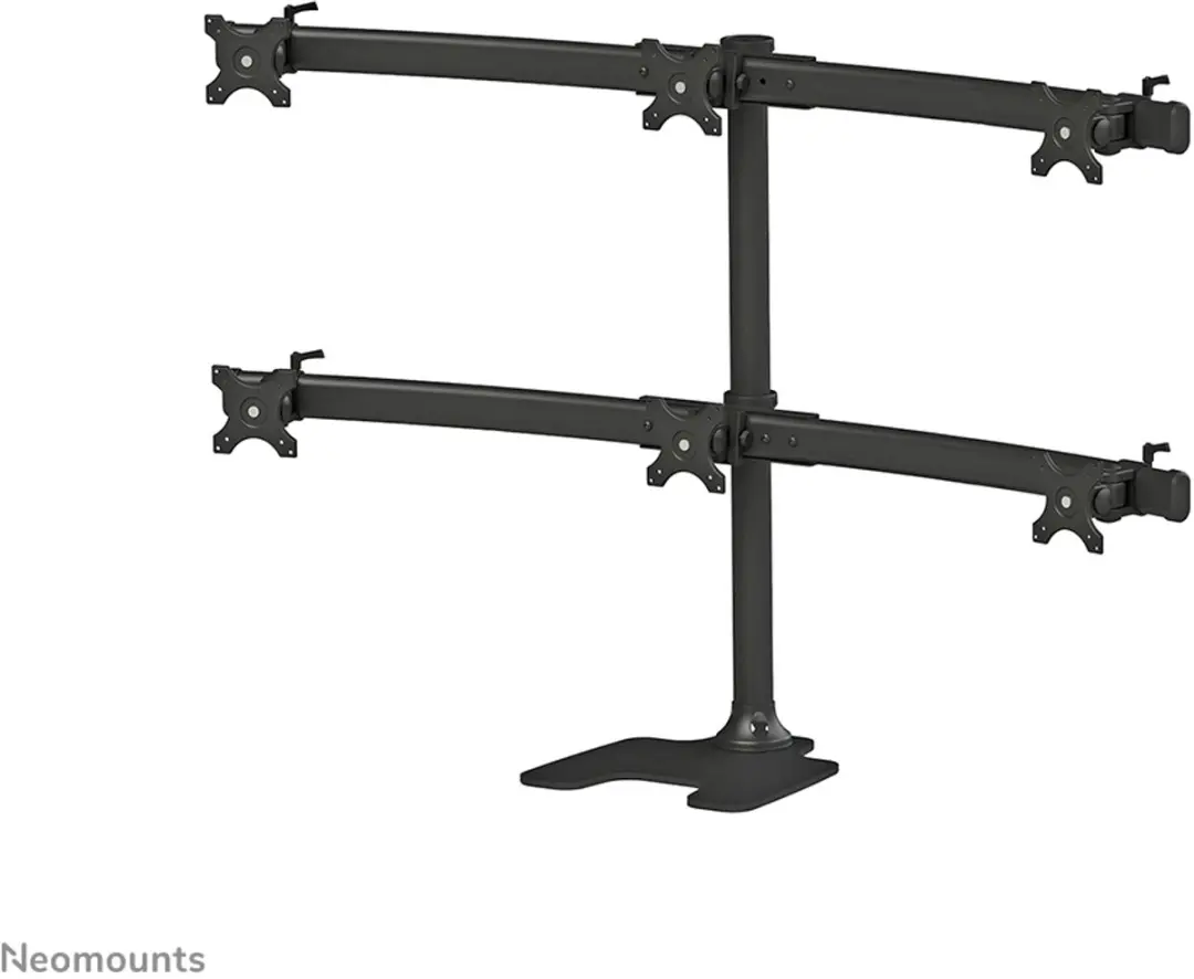 Neomounts FPMA-D700DD6 Full Motion Monitorstandaard 6x 10-27" - Zwart