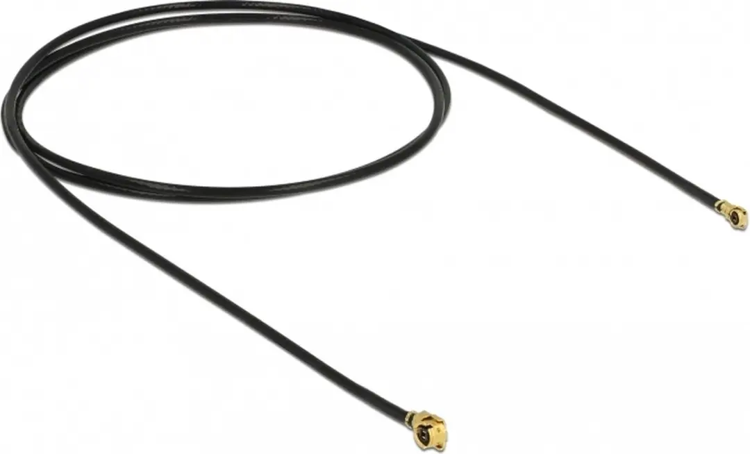 Delock MHF I (v) - MHF 4L (v) Kabel Micro Coax 1,13mm 50 Ohm - 0,5m - Zwart