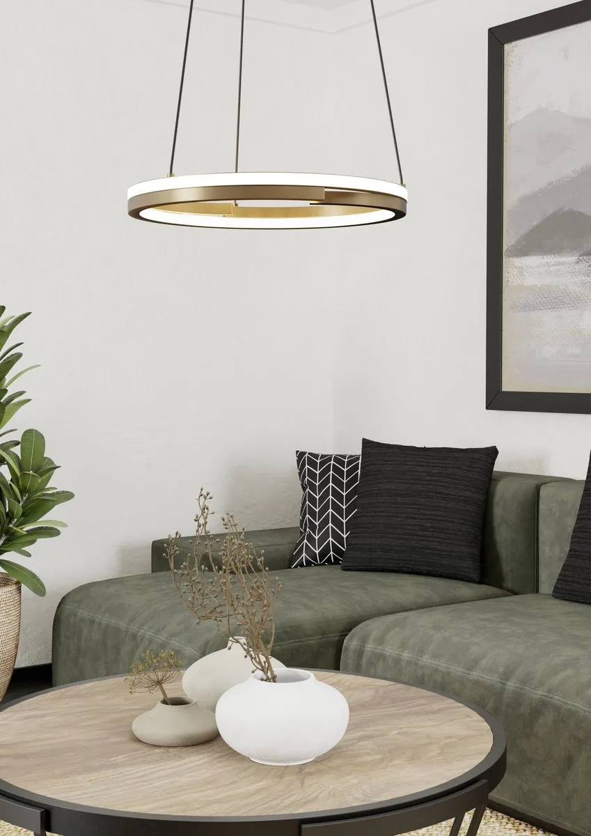 Eglo Mezzomonte Hanglamp Ø48cm - Brons/Zwart/Wit - 2765K - Dimbaar