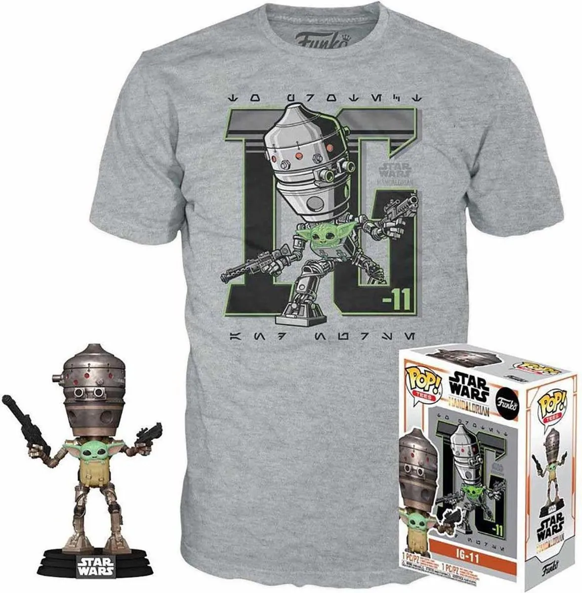 Funko Pop! Star Wars IG-11 met The Child - Maat M - Grijs/Multicolor