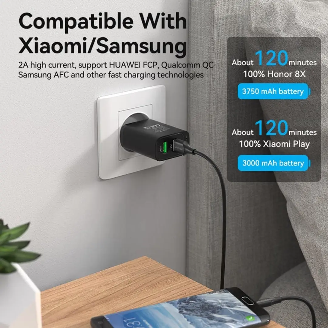 Vention CTIBF USB-kabel USB 2.0 A naar Micro-B 1m - Zwart