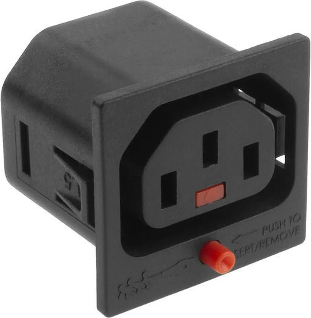 ACT C13 IEC Lock Net Entree PA135015BK - Zwart