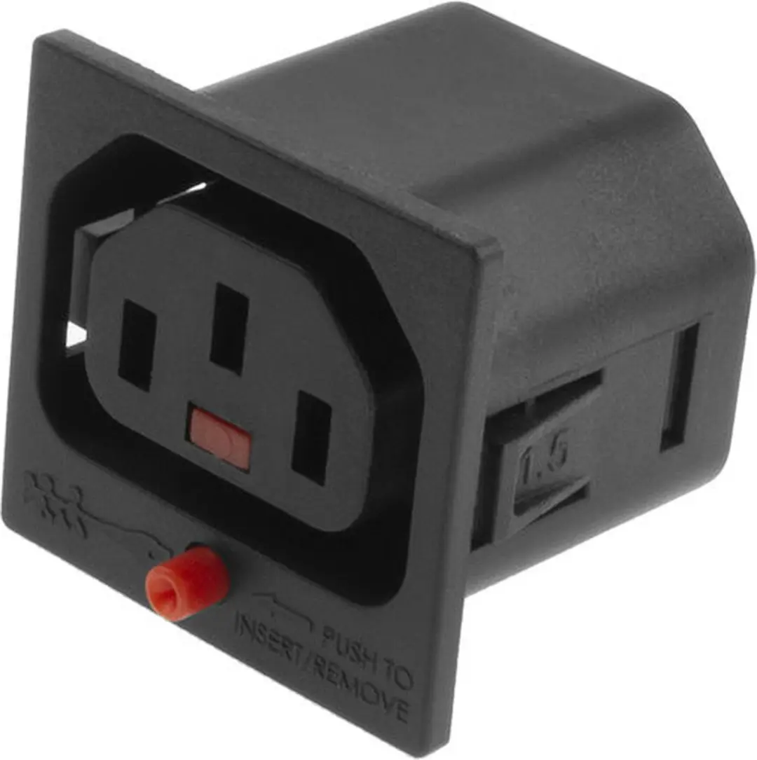 ACT C13 IEC Lock Net Entree PA135015BK - Zwart