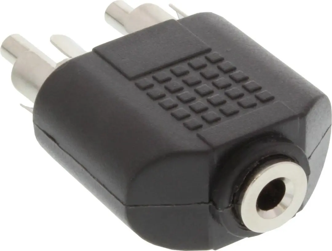 InLine Tulp 3,5mm Jack Stereo Audio Adapter - Zwart